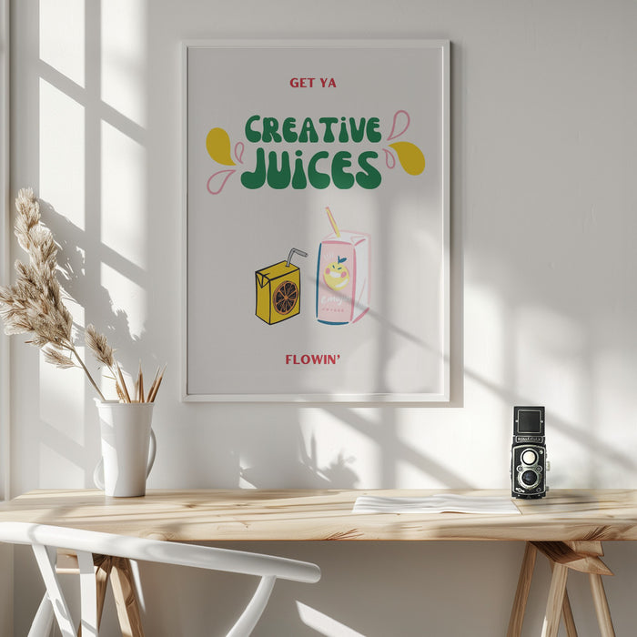 Creative Juices Print Framed Art Modern Wall Decor