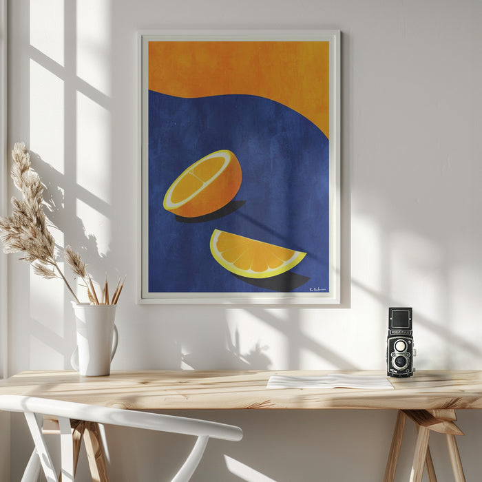 Petit Déjeuner, Deux Oranges Framed Art Modern Wall Decor