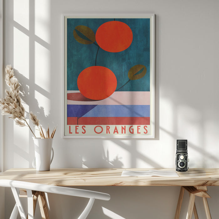 Les Oranges Framed Art Modern Wall Decor