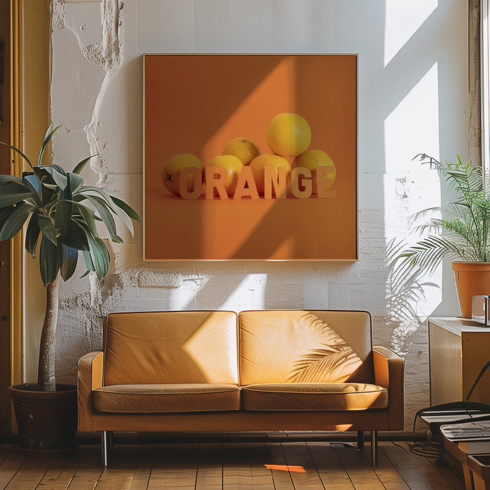 Orange.1 Square Canvas Art Print