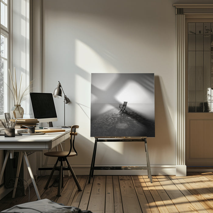 Sit down and relax Square Poster Art Print by Christophe Staelens