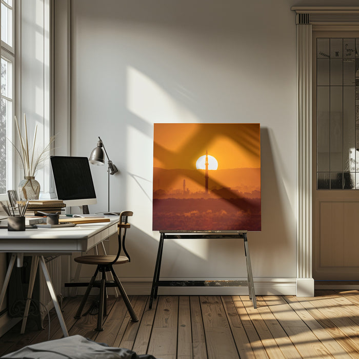 SunRise for a new morning Square Canvas Art Print