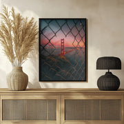 Golden Gate Caged Framed Art David George | Home or Office Art
