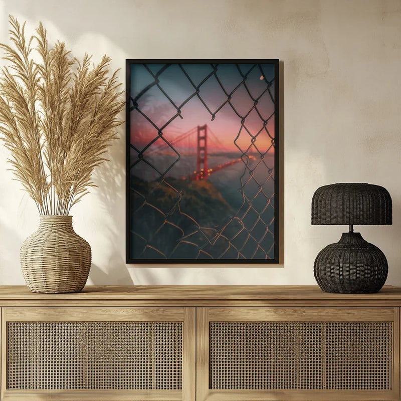 Golden Gate Caged Framed Art David George | Home or Office Art
