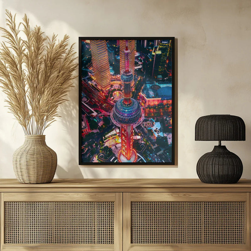 Oriental Pearl Tower Framed Art Carmine Chiriacò | Home or Office Art