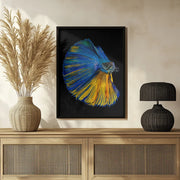 Yellow &amp; Blue Framed Art Andi Halil | Home or Office Art