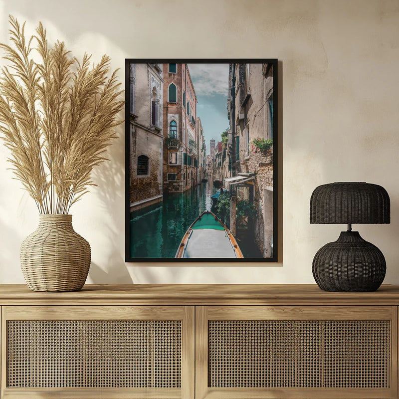 Boat on the river Framed Art Drita Stefan | Home or Office Art