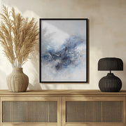 Expressionist Blue Abstract - Françoise Wattré Framed Art | Home or Office Art