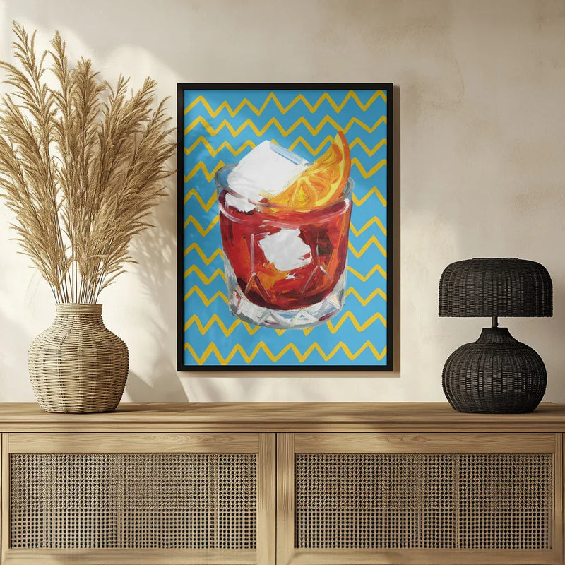 Negroni Blue - Alice Straker Framed Art | Home or Office Art