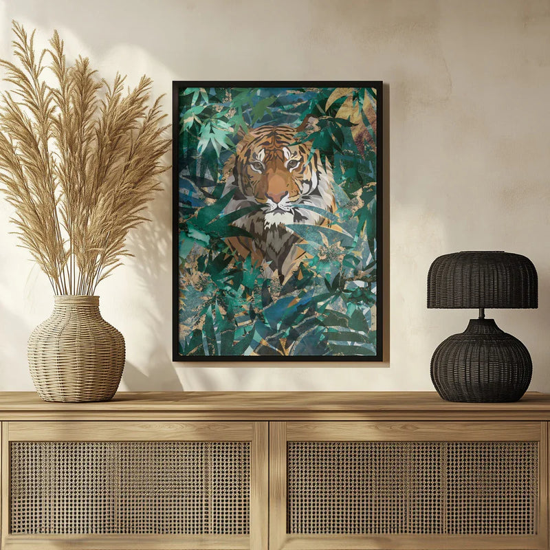 Tiger in the jungle 2 Framed Art Sarah Manovski | Home or Office Art