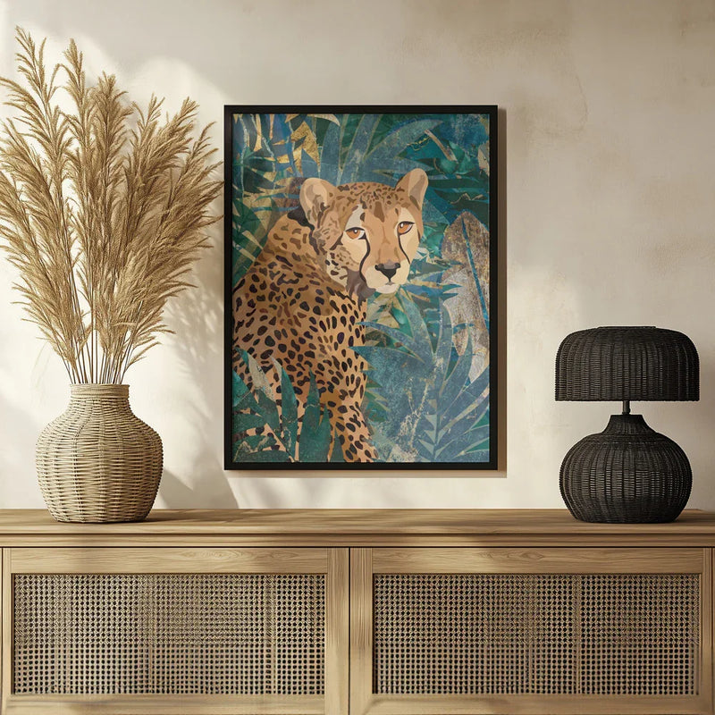 Cheetah In the Jungle 2 Framed Art Sarah Manovski | Home or Office Art