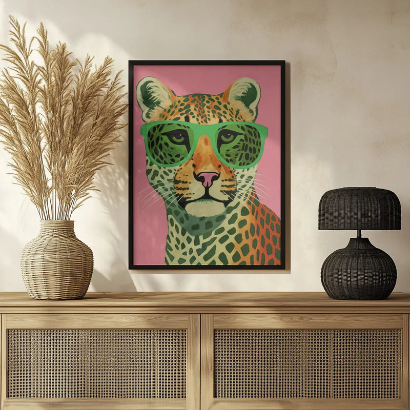 Leo With Glasses Framed Art Treechild | Home or Office Art