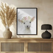 Floral Baby Sheep Framed Art Lola Peacock | Home or Office Art