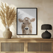 Peekaboo Baby Cow Framed Art Lola Peacock | Home or Office Art