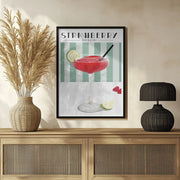 Strawberry Daiquiri - ByKammille Framed Art | Home or Office Art