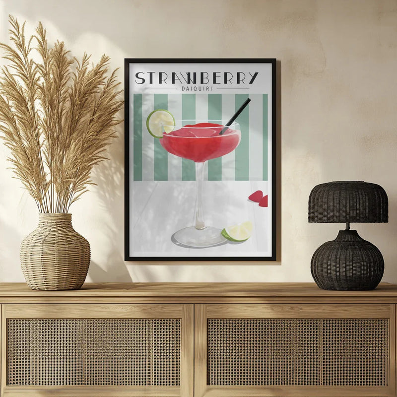Strawberry Daiquiri - ByKammille Framed Art | Home or Office Art