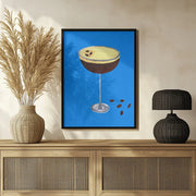 Espresso Martini Blue - Alice Straker Framed Art | Home or Office Art