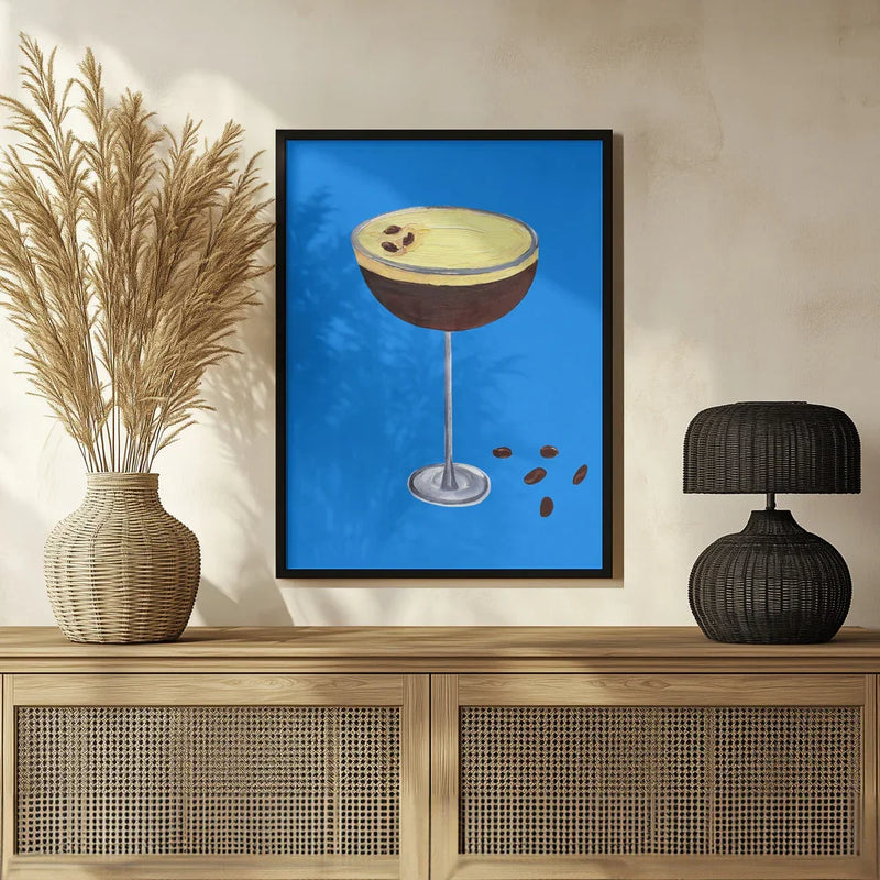 Espresso Martini Blue - Alice Straker Framed Art | Home or Office Art