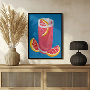 Grapefruit Paloma Blue - Alice Straker Framed Art | Home or Office Art