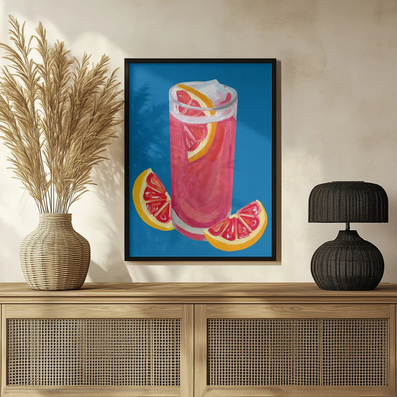 Grapefruit Paloma Blue - Alice Straker Framed Art | Home or Office Art
