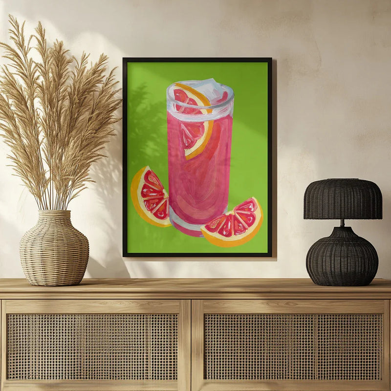 Grapefruit Paloma Pistachio - Alice Straker Framed Art | Home or Office Art
