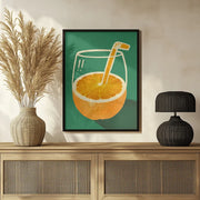 Vibrant Orange Cleverly Illustrated - Little Dean Framed Art | Home or Office Art