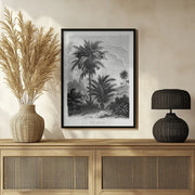 Vintage Palm Tree Drawing V - Les Palmiers Histoire Iconographique Framed Art | Home or Office Art