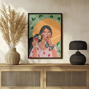 Abstract Modern Bohemian Woman with Cocktail - Caroline Bonne Müller Framed Art | Home or Office Art