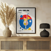 Pina Colada Bauhaus Cocktail - Retrodrome Framed Art | Home or Office Art