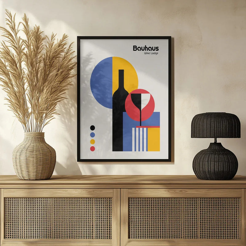 Bauhaus Wine Lodge - Retrodrome Framed Art | Home or Office Art