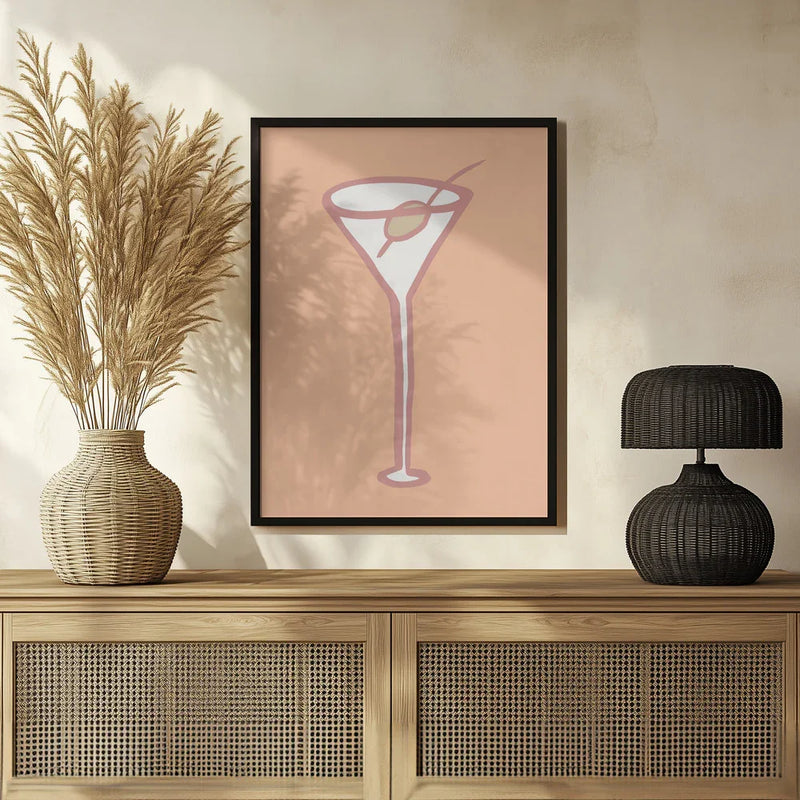 Olive In Glass Peach Fuzz Poster - Pictufy Studio Framed Art | Home or Office Art