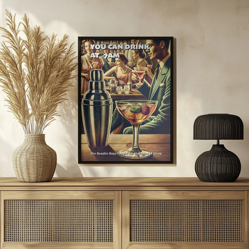 You can drink at 7am - Andreas Magnusson Framed Art | Home or Office Art