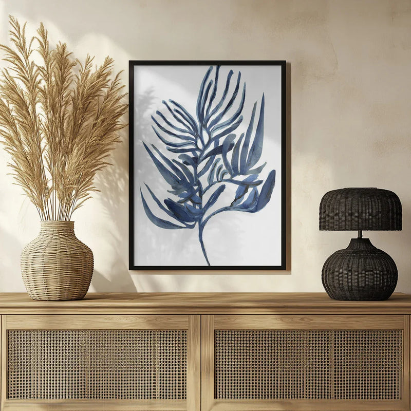 Blue Aquatic Plant Poster 1 - cartissi Framed Art | Home or Office Art