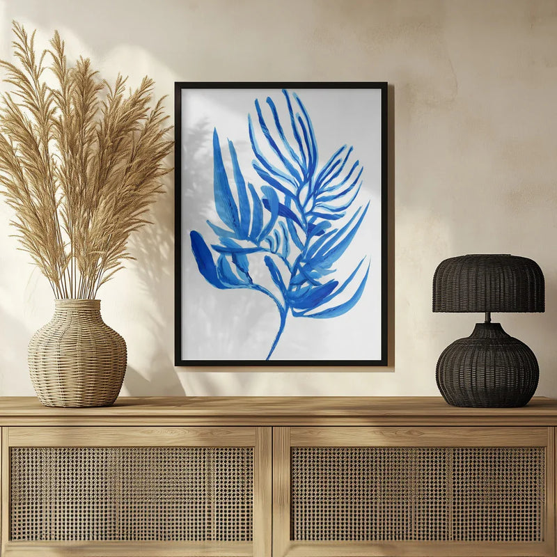Blue Aquatic Plant Poster 6 - cartissi Framed Art | Home or Office Art