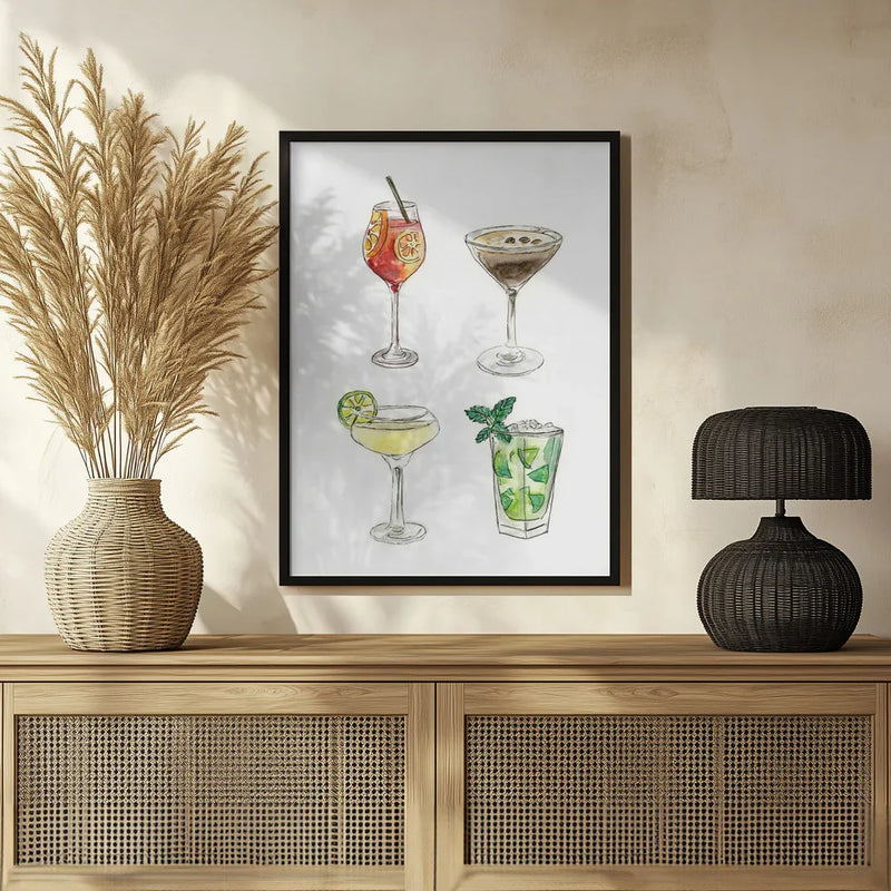 Cocktails - Petra Lizde Framed Art | Home or Office Art