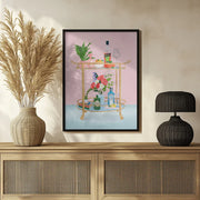 Bar Cart - Petra Lizde Framed Art | Home or Office Art