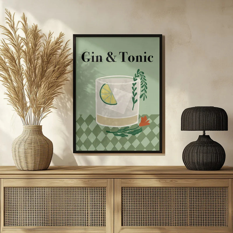Gin & Tonic - Miho Art Studio Framed Art | Home or Office Art