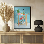 Bar Cart - Petra Lizde Framed Art | Home or Office Art