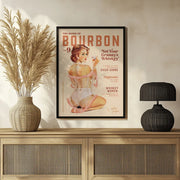 Babes of Bourbon Vol 9 Vintage Whiskey Pinup - The Whiskey Ginger Framed Art | Home or Office Art