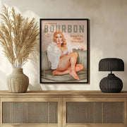 Babes of Bourbon Vol 7 Sexy Vintage Whiskey Pinup Girl - The Whiskey Ginger Framed Art | Home or Office Art