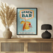 Beach Bar Summer Tropical Cocktail Bar Art - The Whiskey Ginger Framed Art | Home or Office Art