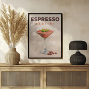 Espresso Martini Cocktail Bar Decor - The Whiskey Ginger Framed Art | Home or Office Art