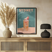 Sydney Australia Cocktail Bar Decor - The Whiskey Ginger Framed Art | Home or Office Art
