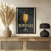 Bottomless Mimosas Art Deco Cocktail Bar Art - The Whiskey Ginger Framed Art | Home or Office Art