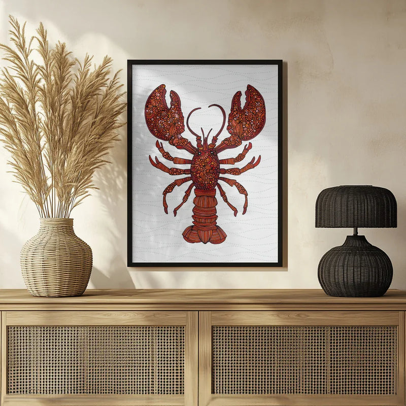 Bill the Lobster - Valentina Harper Framed Art | Home or Office Art