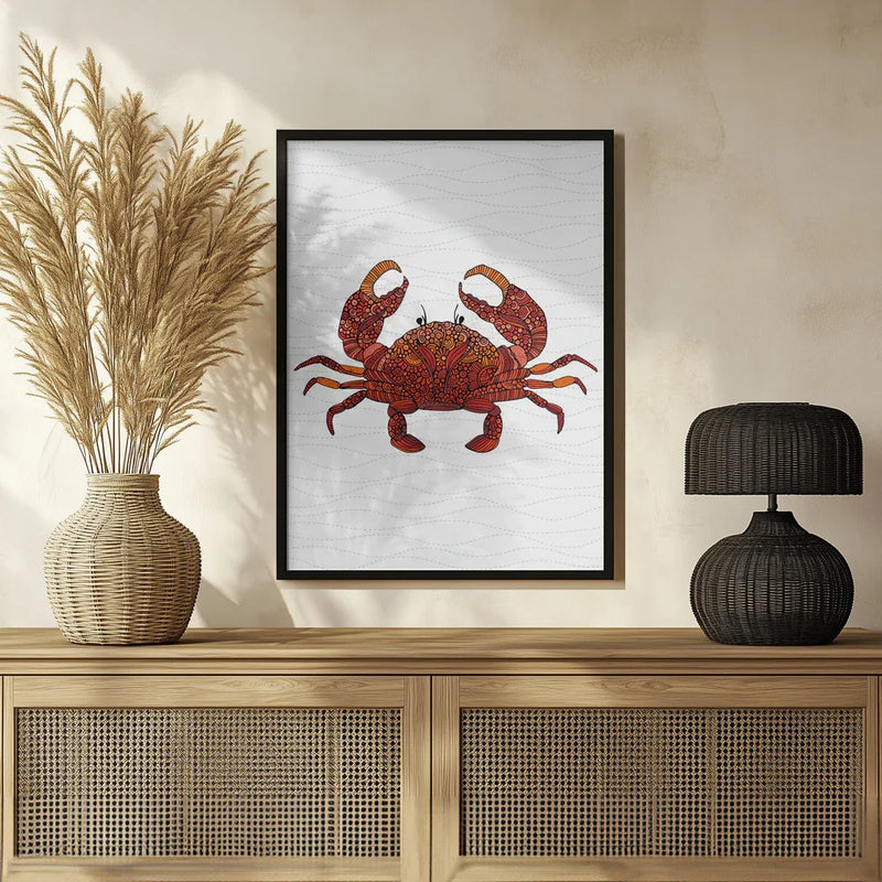 Peter the Crab - Valentina Harper Framed Art | Home or Office Art