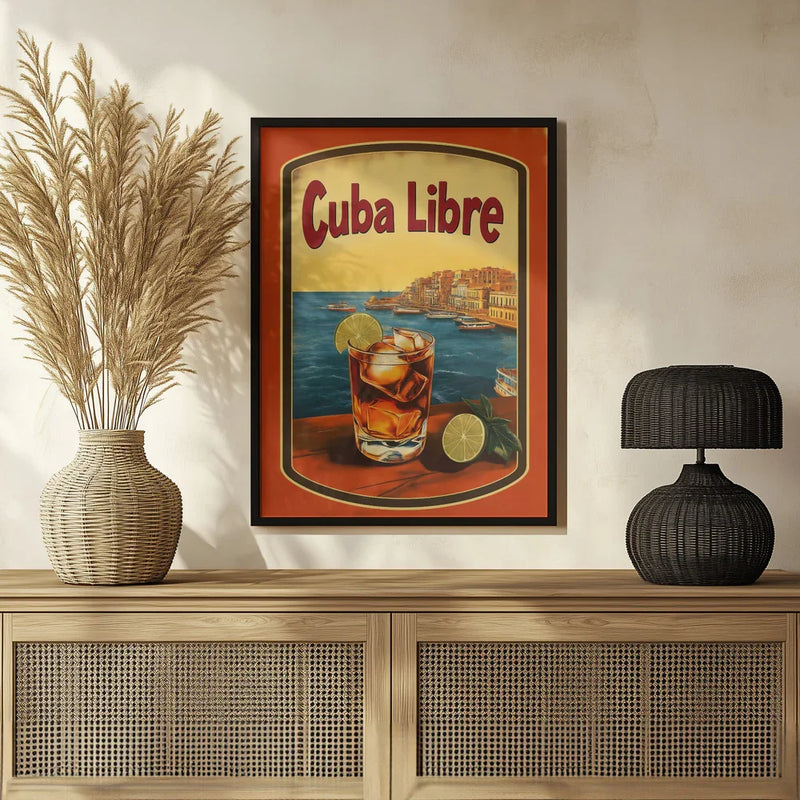 Cuba Libre Vintage Commercial - Andreas Magnusson Framed Art | Home or Office Art