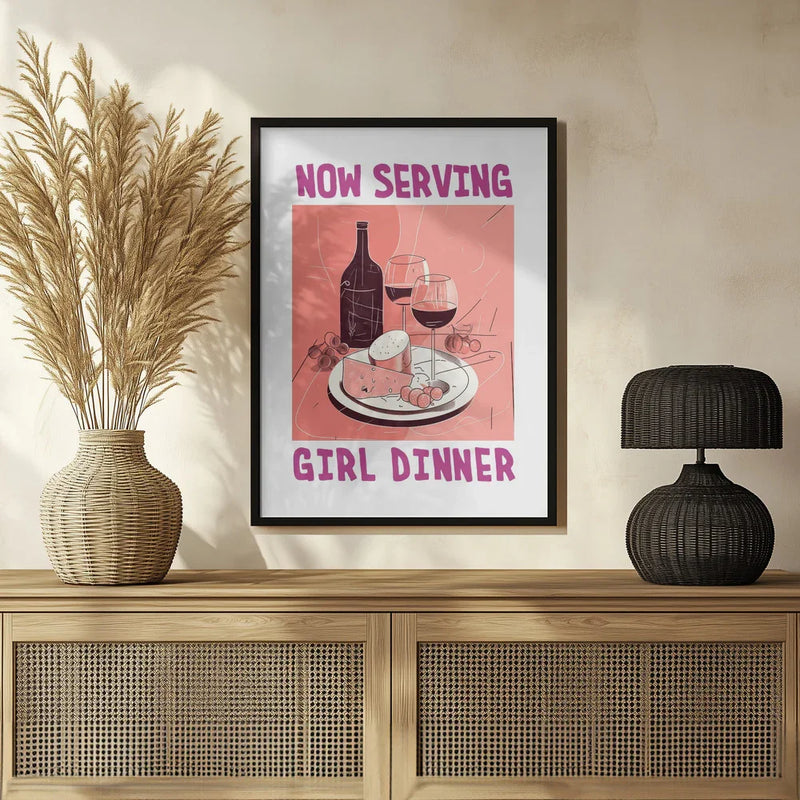 Girl Dinner No 1 - Andreas Magnusson Framed Art | Home or Office Art