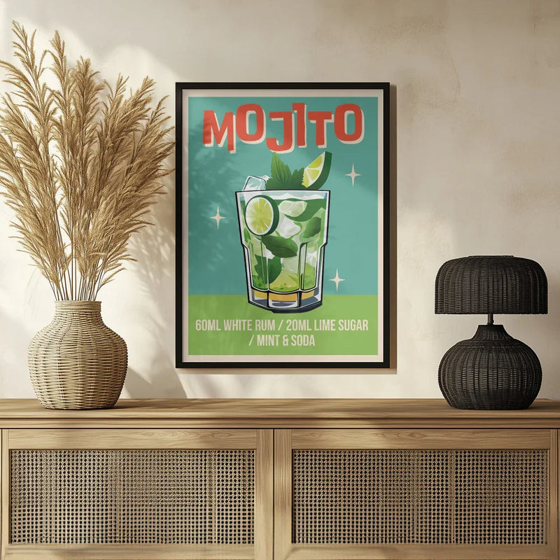 Mojito Cocktail - WallChart Art Studio Framed Art | Home or Office Art