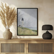Solitary Lighthouse by the Sea - Melloi Art Prints Framed Art | Home or Office Art